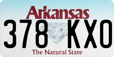 AR license plate 378KXO