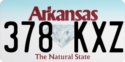 AR license plate 378KXZ
