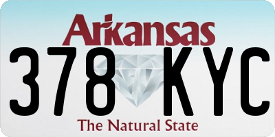 AR license plate 378KYC
