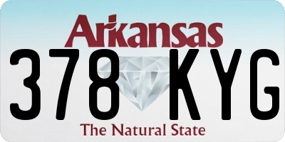 AR license plate 378KYG