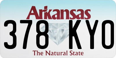 AR license plate 378KYO