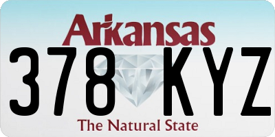 AR license plate 378KYZ