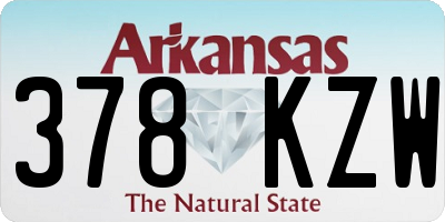 AR license plate 378KZW