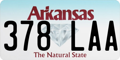 AR license plate 378LAA