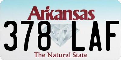 AR license plate 378LAF