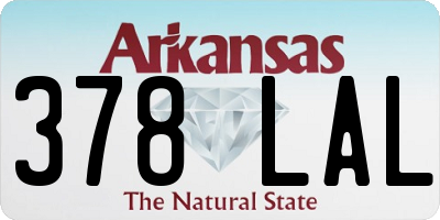 AR license plate 378LAL