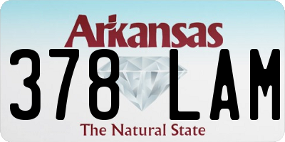 AR license plate 378LAM