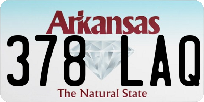 AR license plate 378LAQ