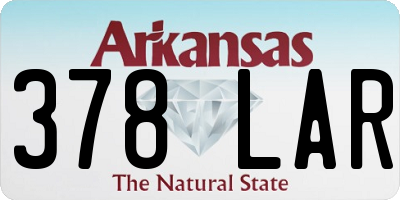 AR license plate 378LAR