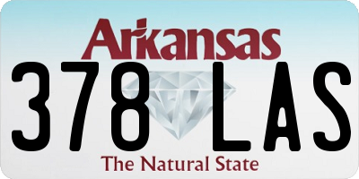 AR license plate 378LAS