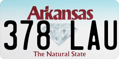AR license plate 378LAU