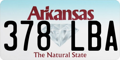 AR license plate 378LBA
