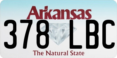 AR license plate 378LBC