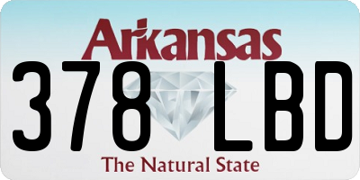 AR license plate 378LBD