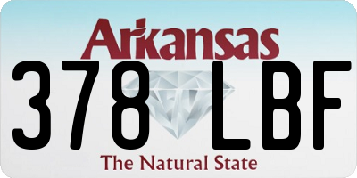 AR license plate 378LBF