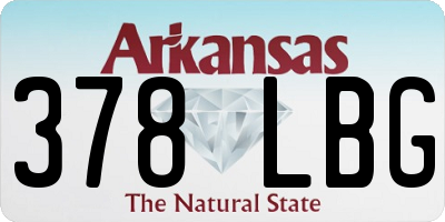 AR license plate 378LBG