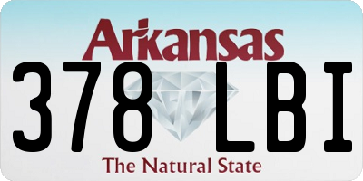 AR license plate 378LBI