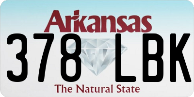 AR license plate 378LBK