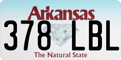 AR license plate 378LBL