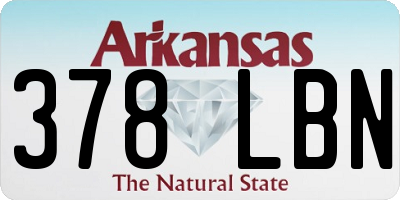 AR license plate 378LBN