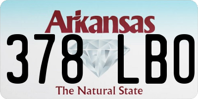 AR license plate 378LBO