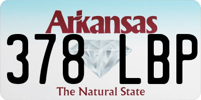 AR license plate 378LBP