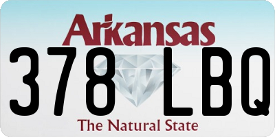 AR license plate 378LBQ