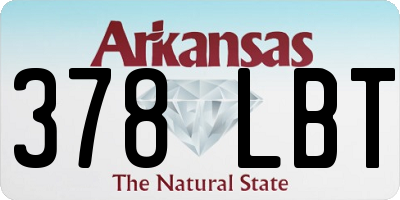 AR license plate 378LBT