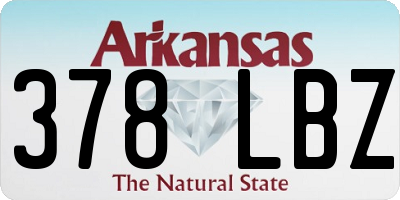 AR license plate 378LBZ