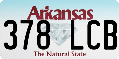 AR license plate 378LCB