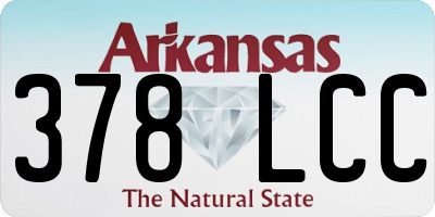 AR license plate 378LCC