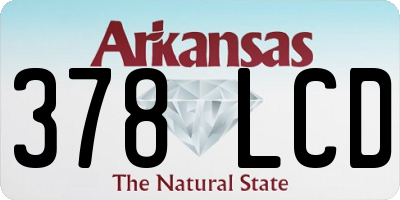 AR license plate 378LCD