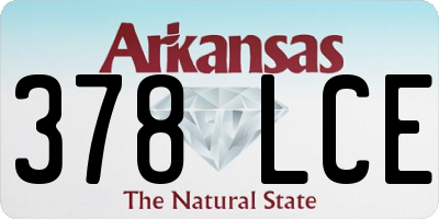 AR license plate 378LCE