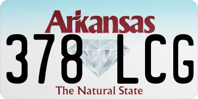 AR license plate 378LCG