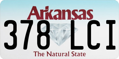AR license plate 378LCI