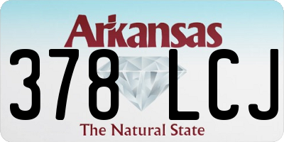 AR license plate 378LCJ
