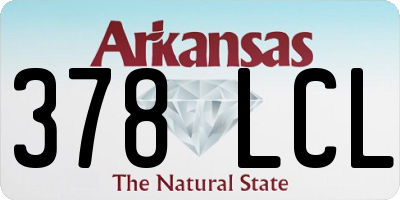 AR license plate 378LCL