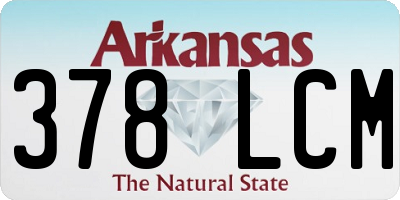 AR license plate 378LCM