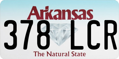 AR license plate 378LCR