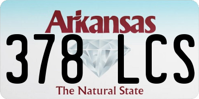 AR license plate 378LCS