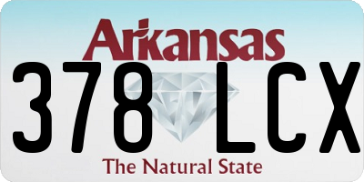 AR license plate 378LCX