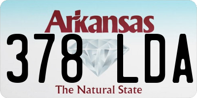 AR license plate 378LDA