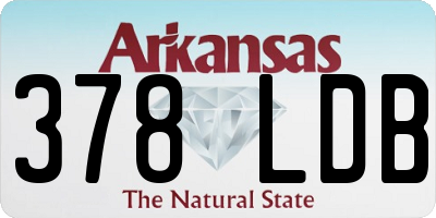 AR license plate 378LDB