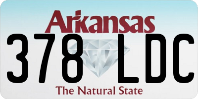 AR license plate 378LDC