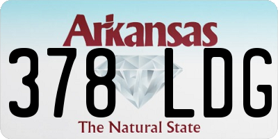 AR license plate 378LDG