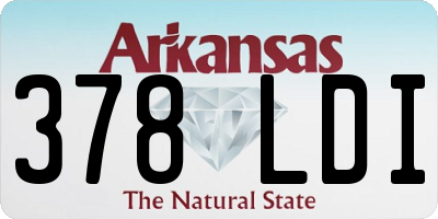 AR license plate 378LDI