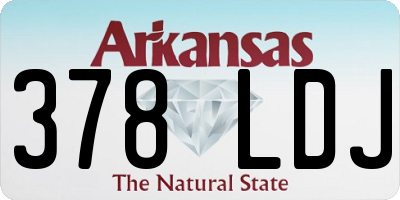 AR license plate 378LDJ