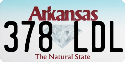 AR license plate 378LDL