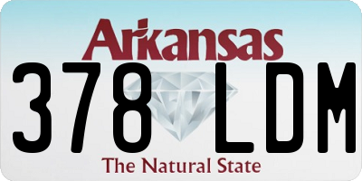AR license plate 378LDM