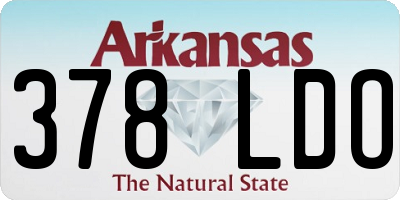 AR license plate 378LDO